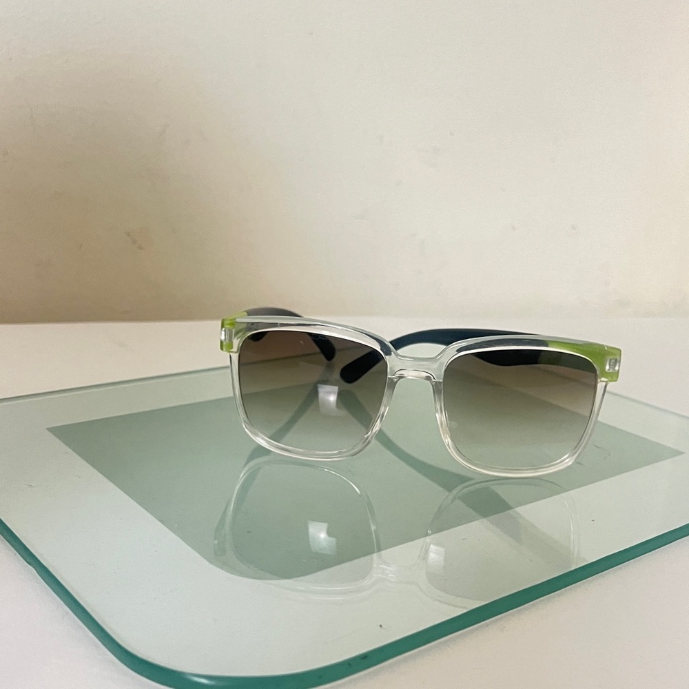Rider 29221 Almost Clear Designer Sunglasses Green Frame OS